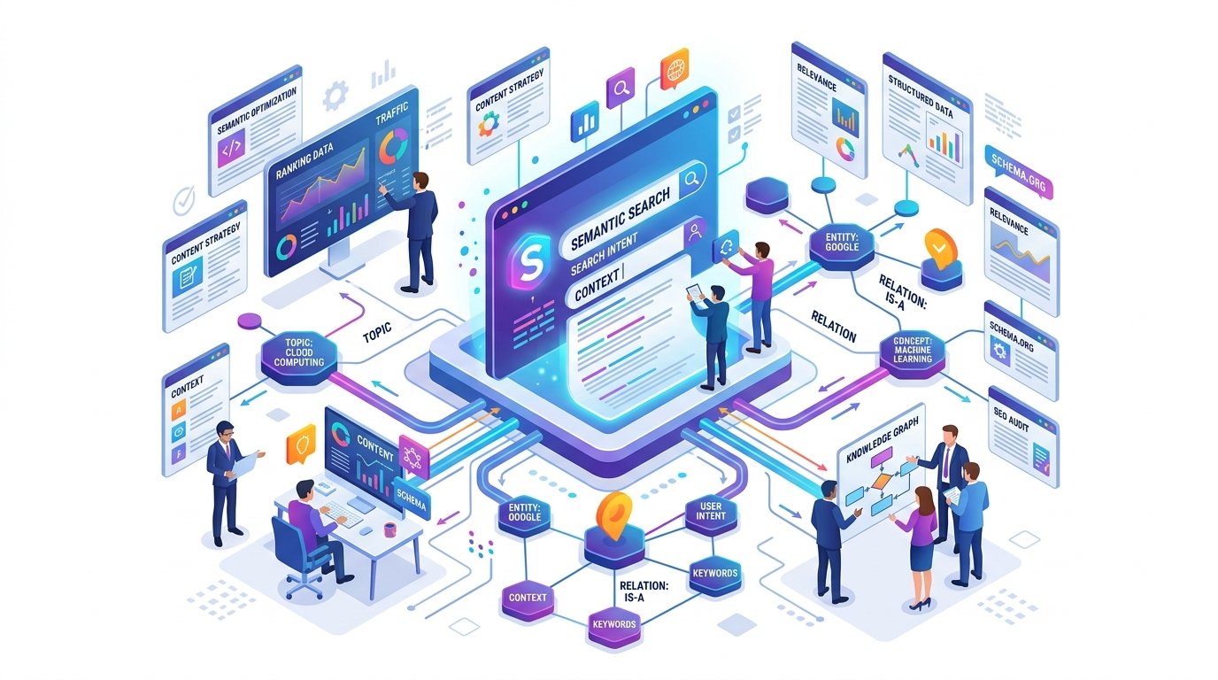 Semantic SEO Ecosystem Illustration - JustSemanticSEO